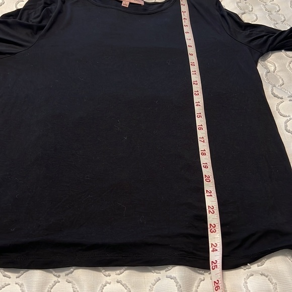 ❤️WOMENS large Painted Heart black ruffle sleeve top - Picture 6 of 6